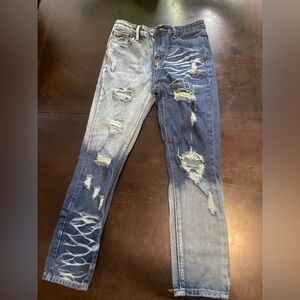 Classic Blue Distressed boyfriend Jeans